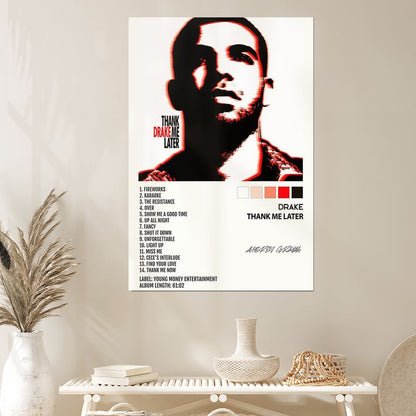 Drake Poster Thank Me Later Album Cover Poster Size 24''x36''