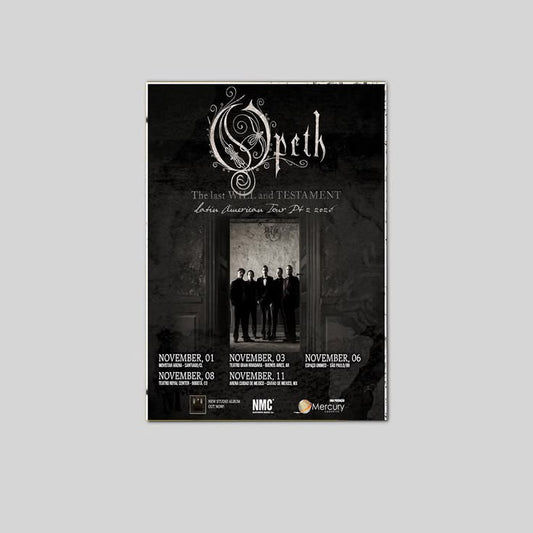 Opeth 2026 Tour Poster Poster Size 24''x36''