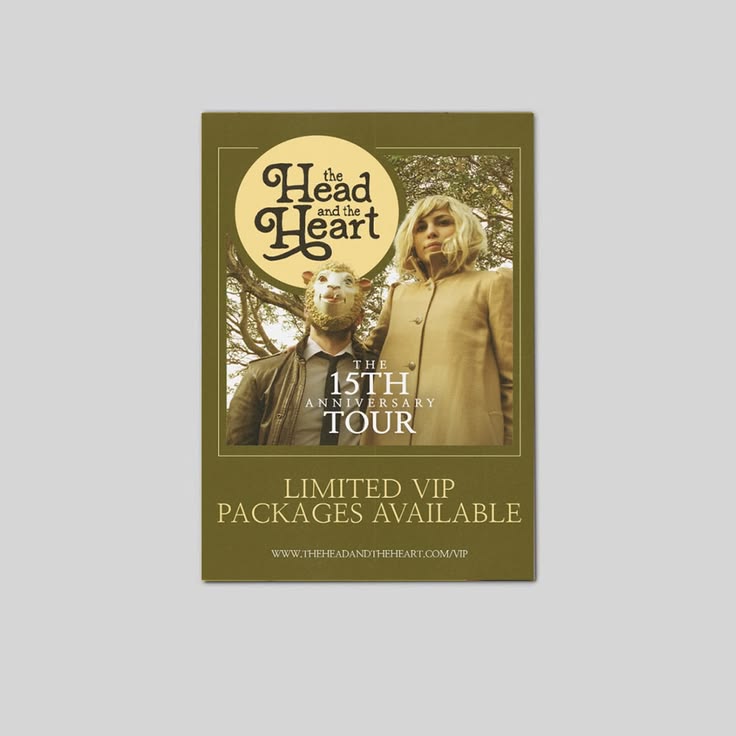 The Head and the Heart 15th Anniversary Tour 2026 Concert Poster Size 24''x36''