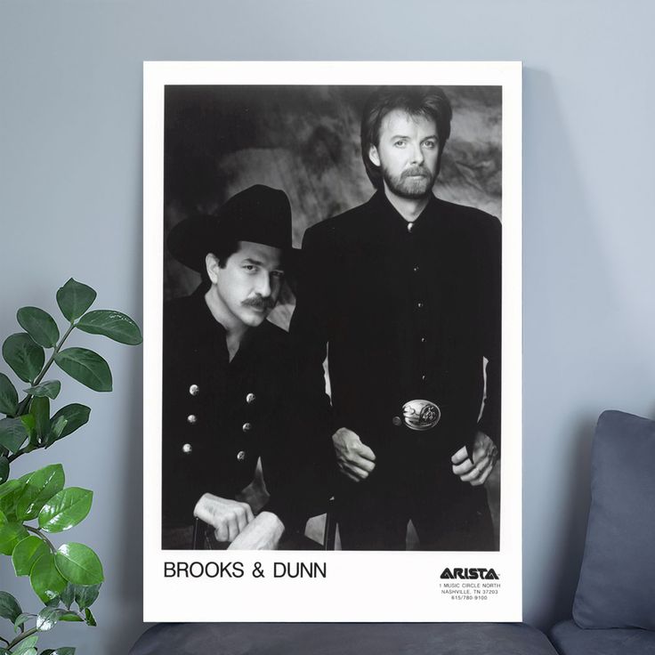 Brooks & Dunn Original Promo Photo Country Music 91 Size 24''x36''