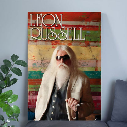 Music Poster- Leon Russell Poster - Vintage Style - Size 24x36