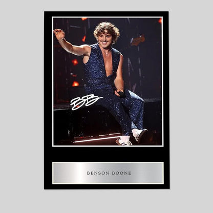 Benson Boone Pre Printed Signature Signed Mounted Photo Display #2 Printed Autograph Picture Size 24''x36''