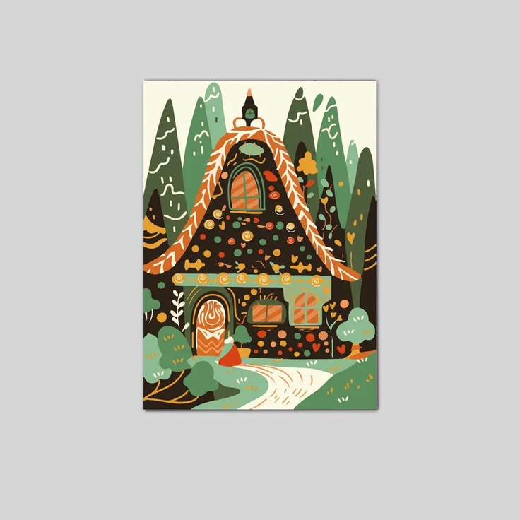 Vintage Hansel and Gretel Wall Art Poster Full Size 24''x36''