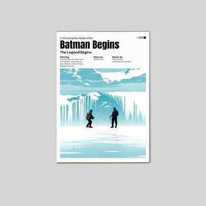 Batman Begins Poster, Action Cinematic Wall Art