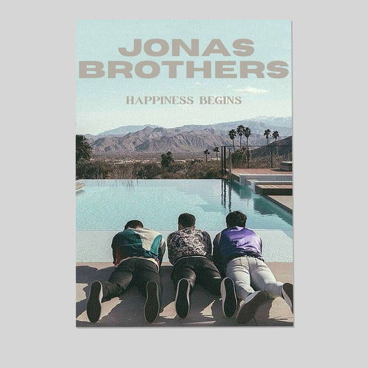 Music Poster- Jonas Brother - Happiness Begins- Vintage Style - Size 24x36