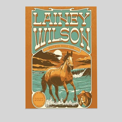 Lainey Wilson Los Angeles CA August 23 2025 Concert Poster Home Decor Size 24''x36''