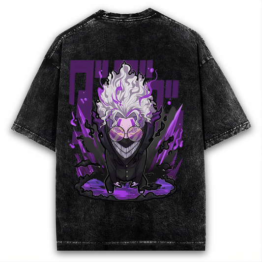 OKARUN "PURPLE AURA UNLEASHED" DANDADAN VINTAGE WASHED TEE
