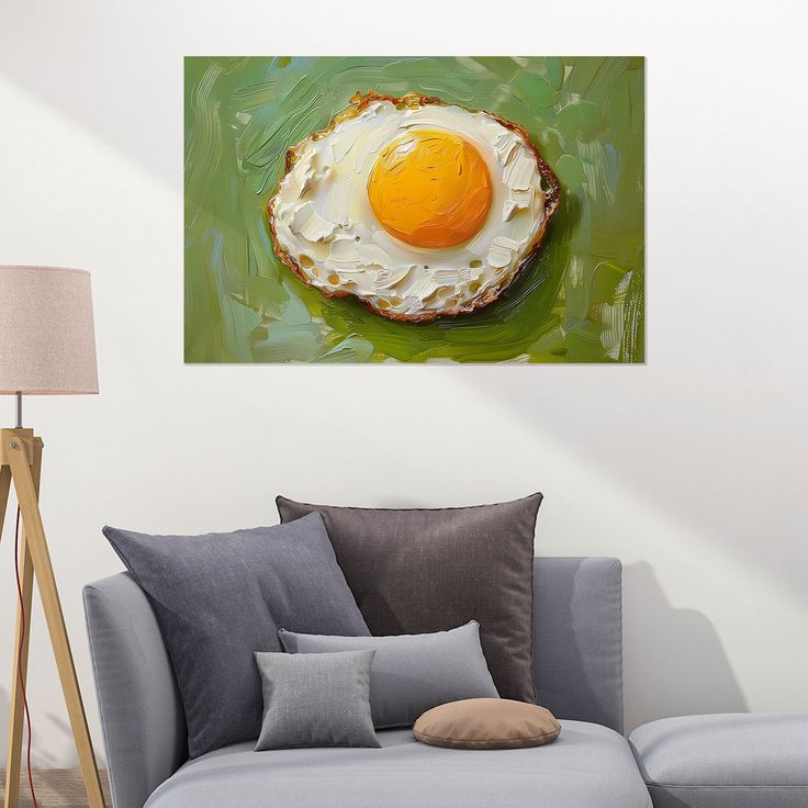 Kitchen Poster- Haitunone Fried Egg Food Wall Art Poster Full Size 24''x36''