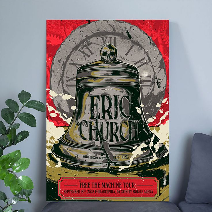 Eric Church Show Poster -  Sep 18, 2025 Philadelphia, PA Size 24''x36''