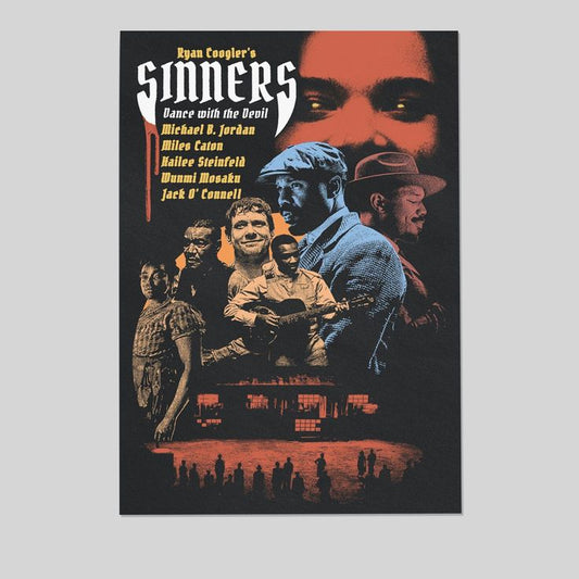 Movie Poster - Sinners 2025 Horror Movie Poster- Vintage Style - Size 24''x36''