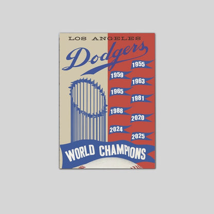 Los Angeles Dodgers 2025 Back to Freeman Ohtani World Series Champion Poster Size 24''x36''