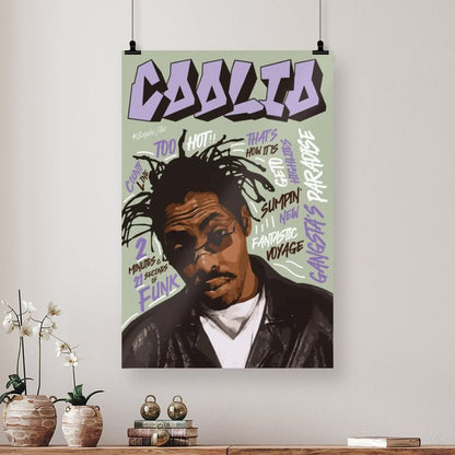 Music Poster- Coolio Gloss - Gangsta’s Paradise Retro Style - Size 24x36