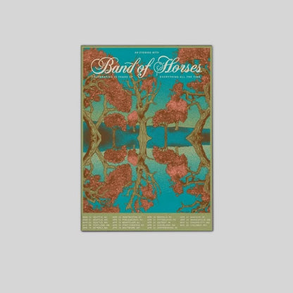 Band Of Horses 20th Anniversary 2026 Tour Schedule  Poster Size 24''x36''