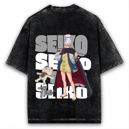 SEIKO AYASE "LUCKY CAT" DANDADAN VINTAGE WASHED TEE