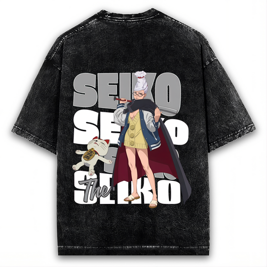 SEIKO AYASE "LUCKY CAT" DANDADAN VINTAGE WASHED TEE