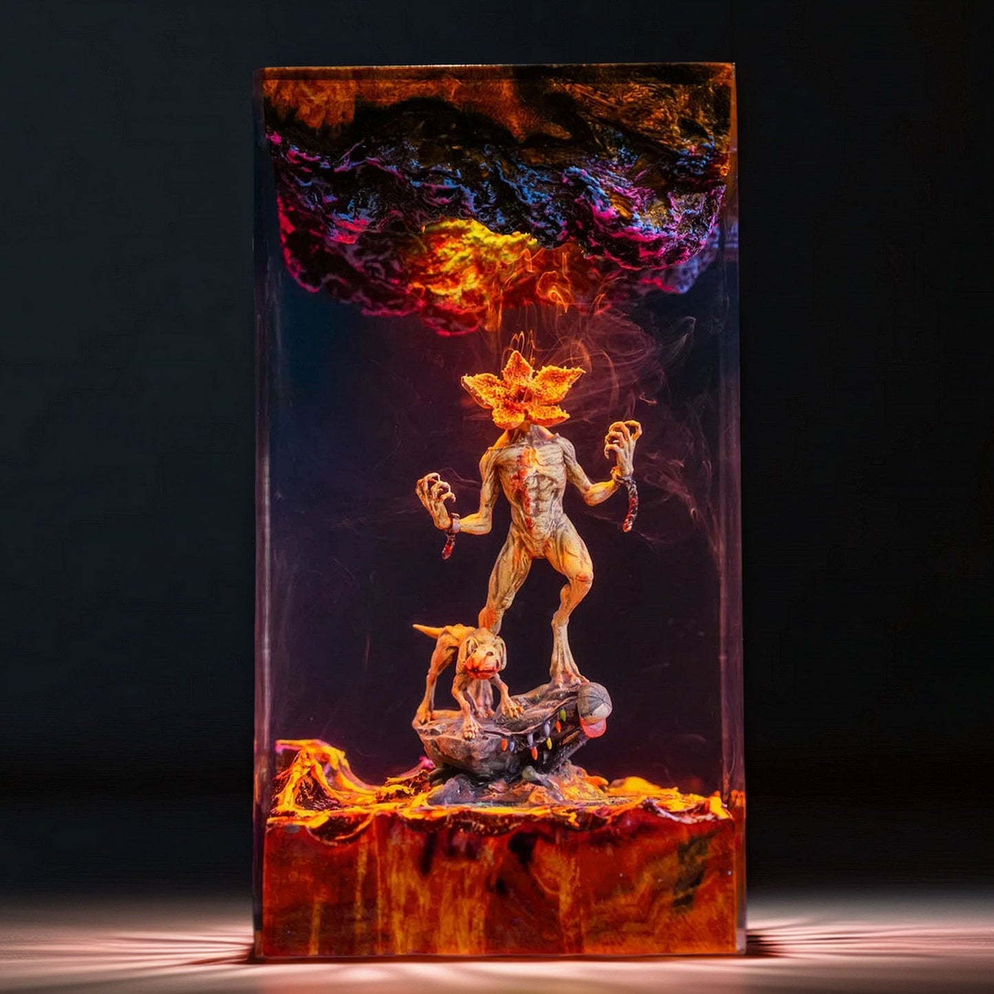 Flower Faced Beast Resin Lamp