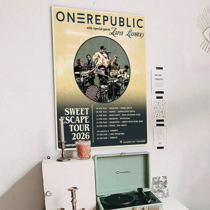 ONE REPUBLIC Sweet Escape 2025 Australia Tour Poster - Wall Decor, No Frame Retro Style - Size 24''x36''