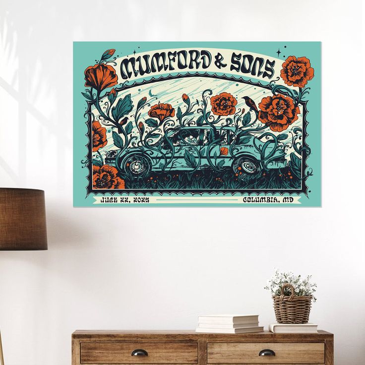 Mumford And Sons Poster On Jun 22 2025 In Columbia MD-Landscape - Poster Size 24''x36''