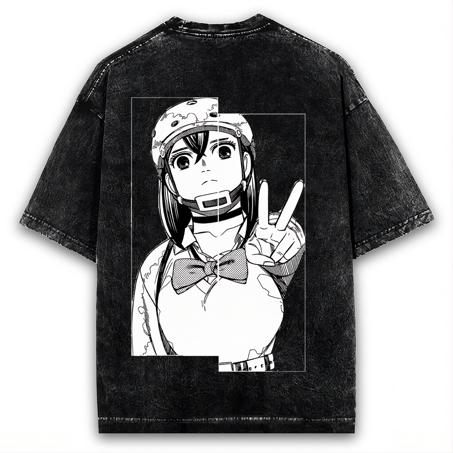 MOMO AYASE "PEACE SIGN" DANDADAN VINTAGE WASHED TEE
