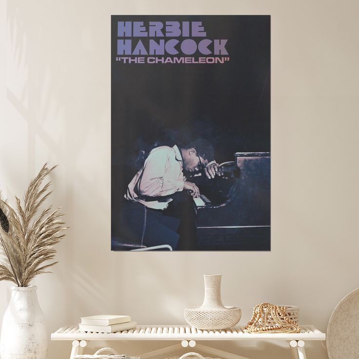 Music Poster- Herbie Hancock Poster - Jazz Art Vintage Style - Size 24x36