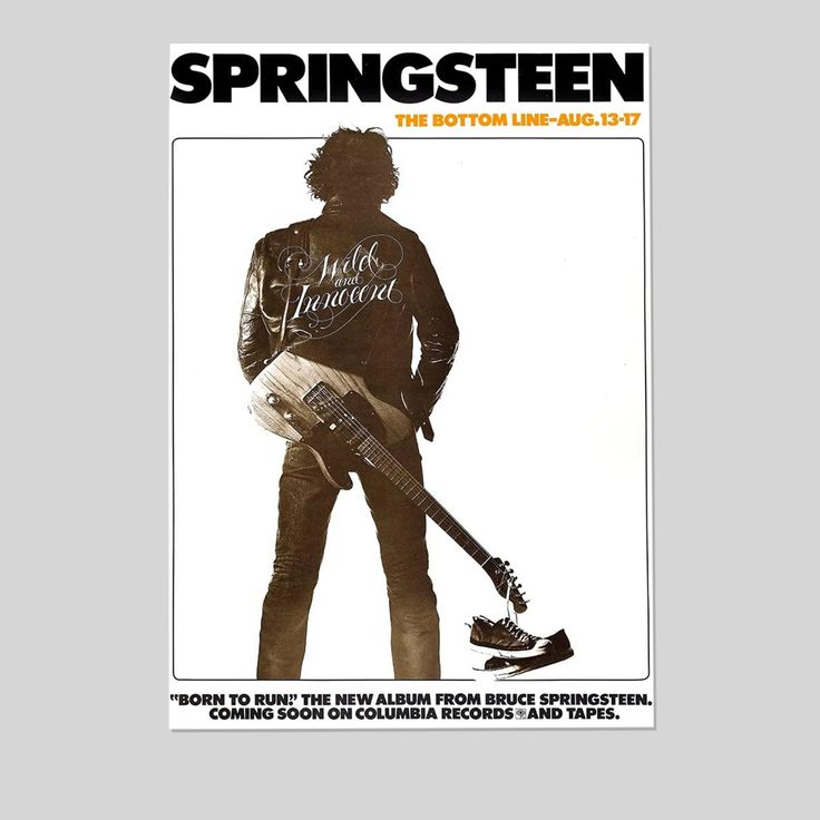 Bruce Springsteen at the Bottom Line - Concert Poster Size 24''x36''