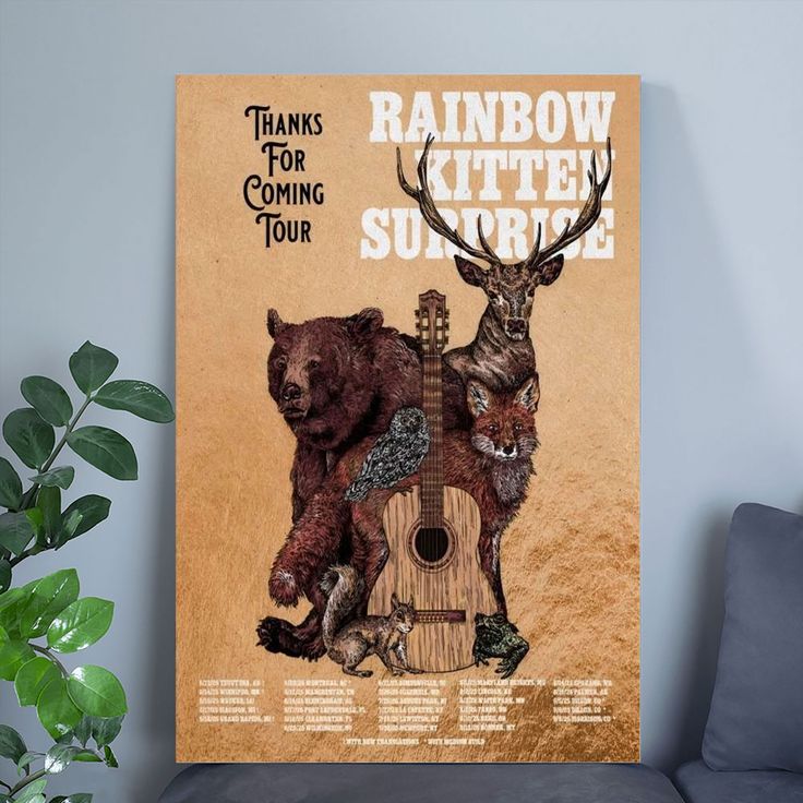 Rainbow Kitten Surprise Thanks For Coming 2025 Tour Poster Size 24''x36''