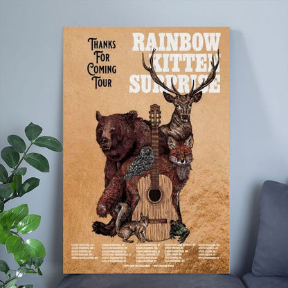 Rainbow Kitten Surprise Thanks For Coming 2025 Tour Poster Size 24''x36''