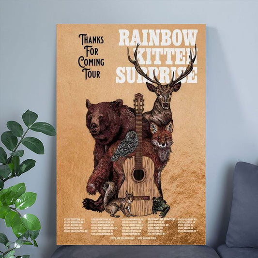 Rainbow Kitten Surprise Thanks For Coming 2025 Tour Poster Size 24''x36''
