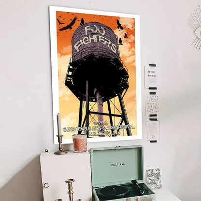 Foo Fighters Ohio AP concert Poster Signed By Scott James Rare Size 24''x36''