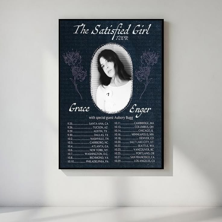 Grace Enger Fall Tour 2026 Indie Pop Music Concert Poster Wall Art Print 24x36