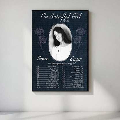 Grace Enger Fall Tour 2026 Indie Pop Music Concert Poster Wall Art Print 24x36