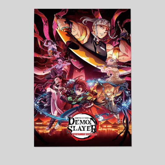 Demon Slayer - Key Visual 1 Wall Poster, 22.4L x 14.7W, Black Framed Version Size 24''x36''
