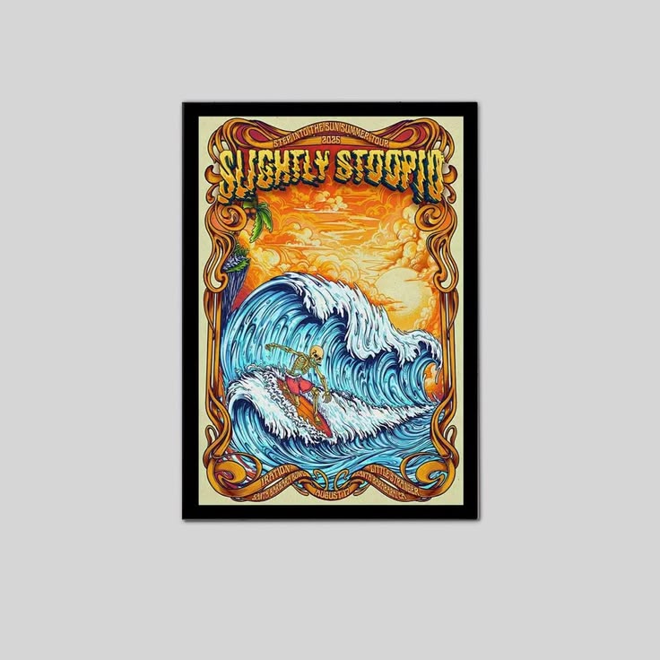 Slightly Stoopid Poster 2025 Step Into The Sun Summer Tour Concert Poster Full Size 24''x36''