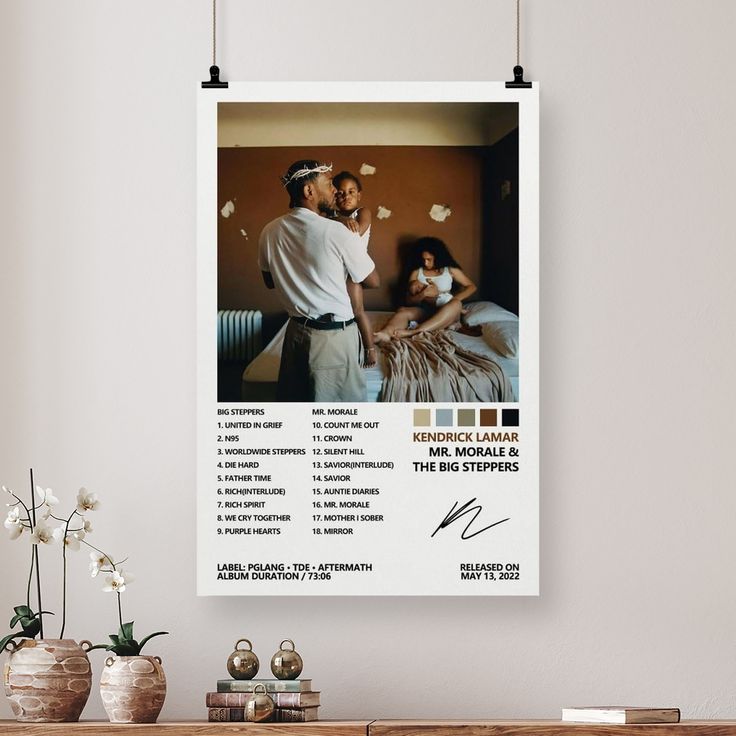 Kendrick Poster Lamar Mr. Morale & The Big Steppers Music Album Cover Posters for Room Aesthetic Bedroom Decor Size 24''x36''