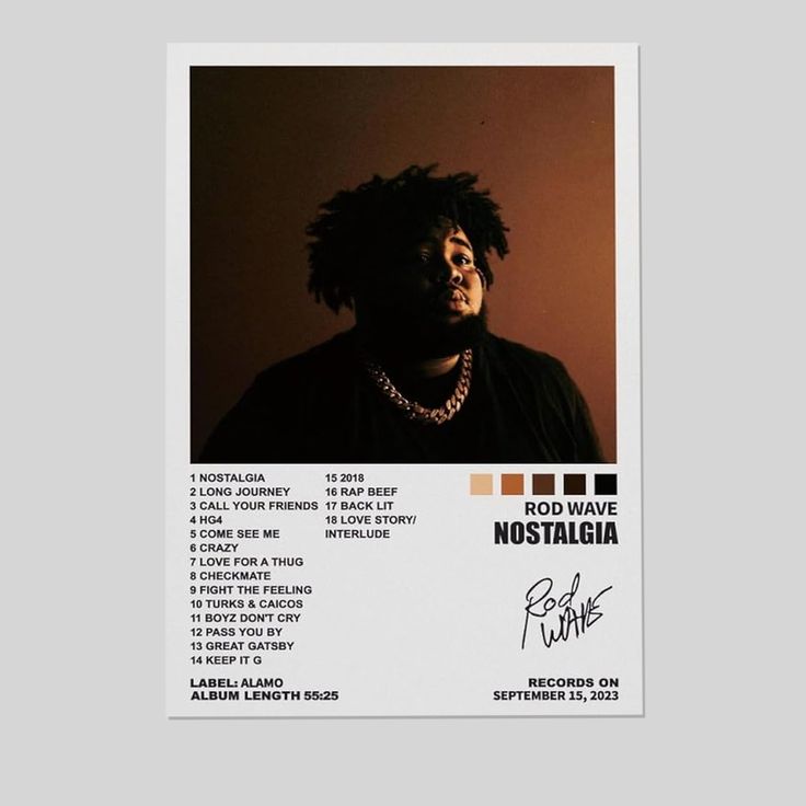 Rod Wave Poster Rod Wave Album Cover Posters for Room Aesthetic Size 24''x36''