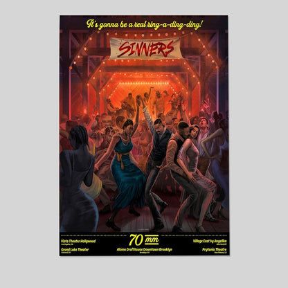 Movie Poster - Sinners 2025 Horror Movie - Graphic Style - Size 24''x36''