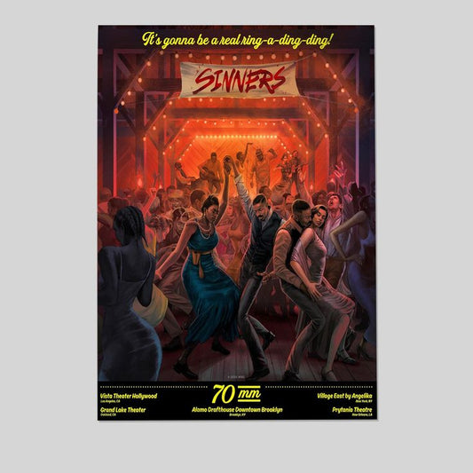 Movie Poster - Sinners 2025 Horror Movie - Graphic Style - Size 24''x36''