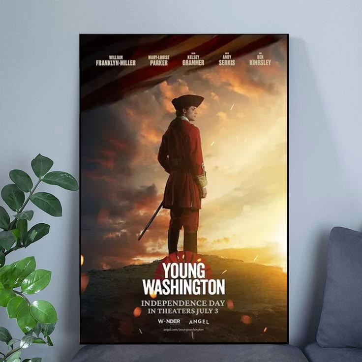 Young Washington 2026 Movie Poster Cinematic Aesthetic Decor Poster Size 24''x36''