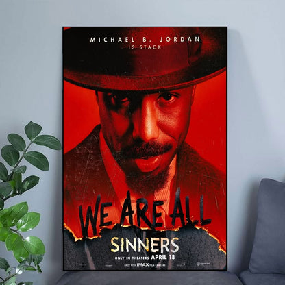 Sinners Movie Poster Michael B Jordan Hailee Steinfeld 4 Poster Size 24''x36''