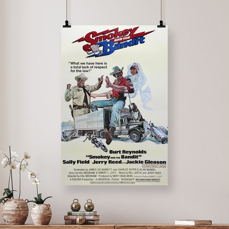 Smokey and The Bandit (1977) Movie Poster Holographic Sequential Numbering for Authenticity Size 24''x36''