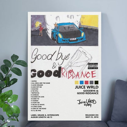 Goodbye & Good Riddance Album Cover Poster for Bedroom Aesthetic Canvas Size 24''x36''