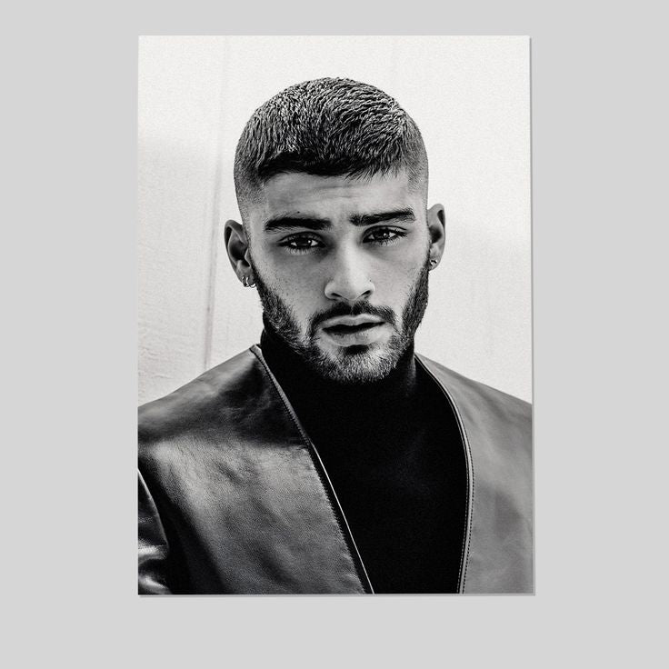 Singer Zayn_malik Black And White Art Posters Office Bedroom Room Aesthetics Size 24''x36''
