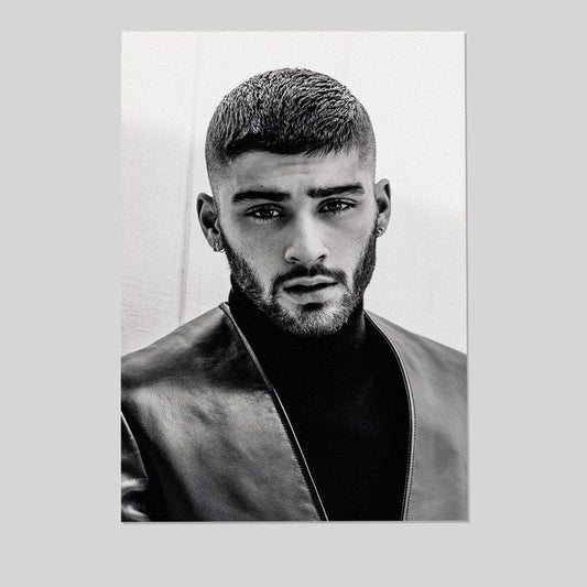 Singer Zayn_malik Black And White Art Posters Office Bedroom Room Aesthetics Size 24''x36''