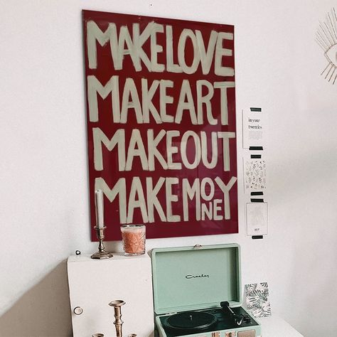 Home Decor- Make Love Make Art Poster Size 24''x36''