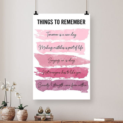 Positive Inspirational Quotes Wall Decor FRAMED - Uplifting Encouragement Gifts for Women, Girls, Teens, Daughter, Best Friend - Pink Motivational Wall Art Poster for Home Office Size 24''x36''