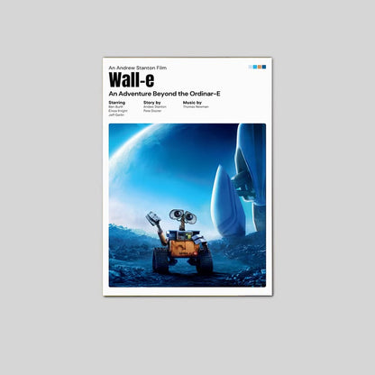 Wall-E Poster, Adventure, Futuristics Cinematic Space Wall Art
