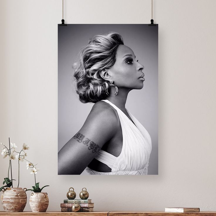 Mary J. Blige Music Songwriter Musician Rapper Wall Home Decor Size 24''x36''