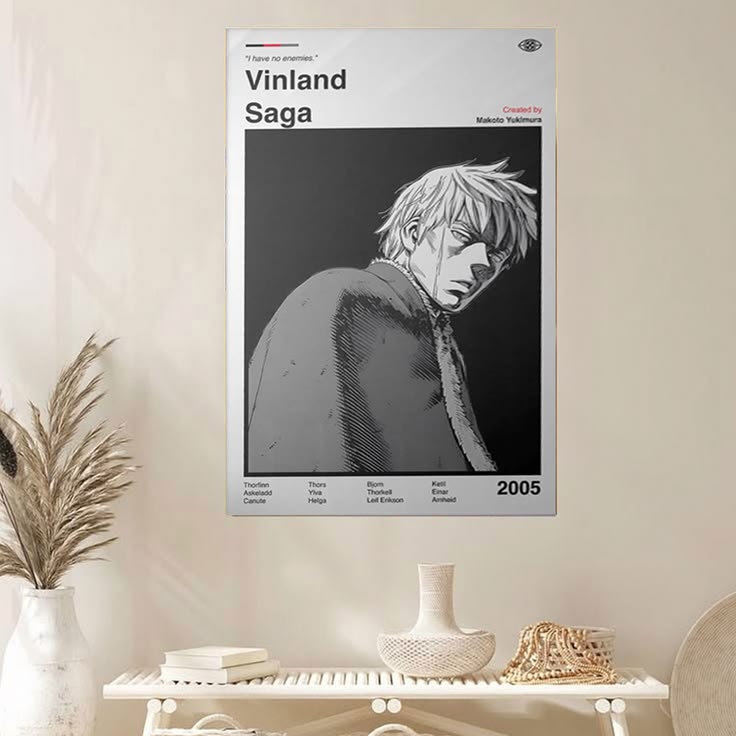 Vinland Saga Anime Poster: Minimalist Manga Art Print