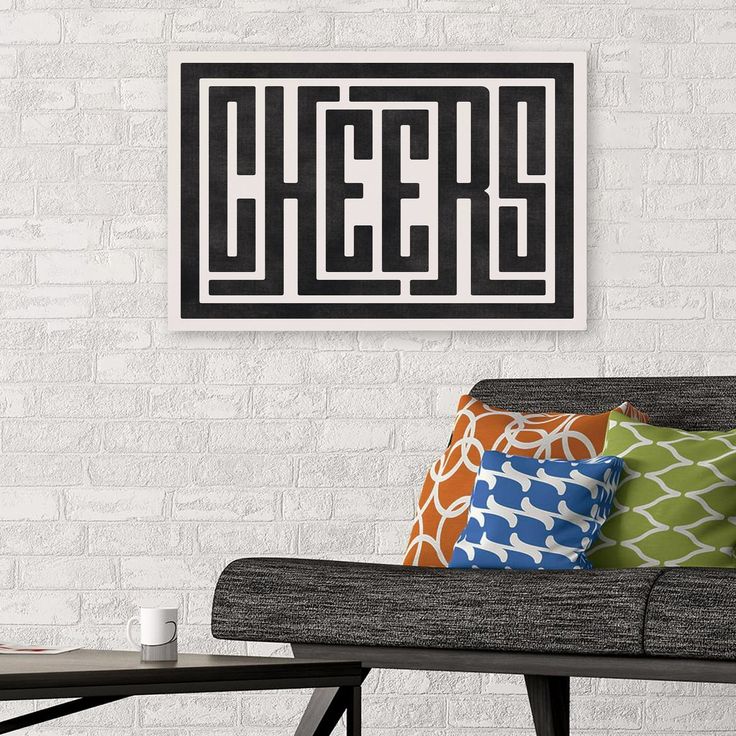 Home Poster- Cheers Print - Bar Cart / Cocktail Poster Size 24''x36''