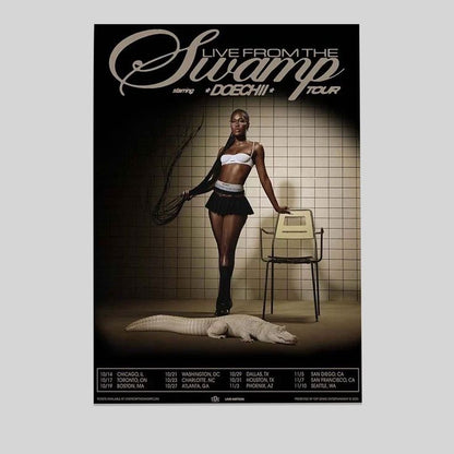 DOECHII Live From The Swamp 2025 North American Tour Poster Size 24''x36''